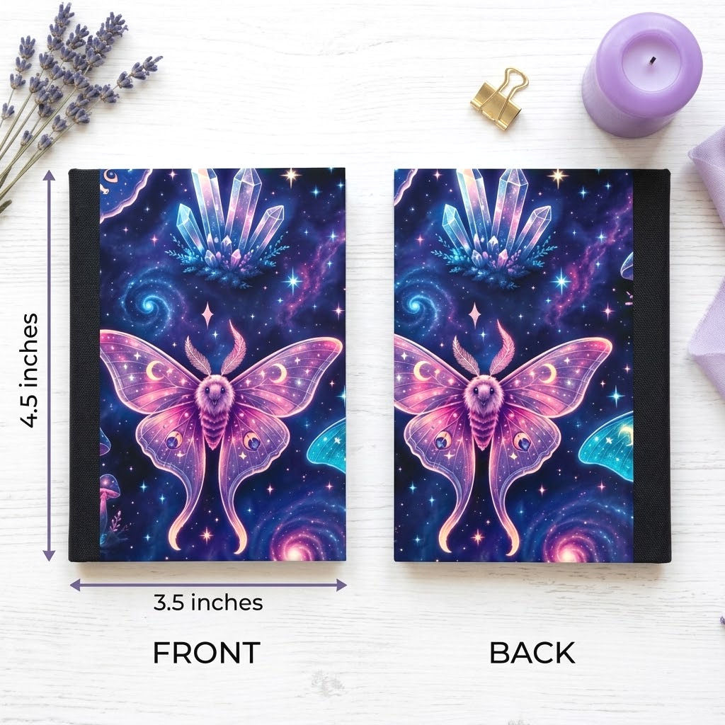Decorative Vinyl Covered MINIATURE Composition Notebook Gothic Butterfly