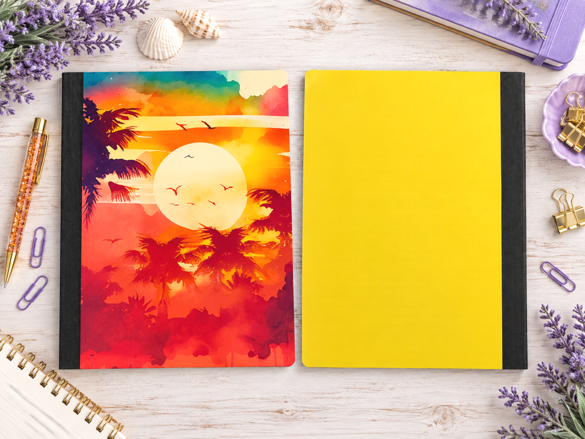 Decorative Vinyl Covered Composition Notebook Sunset