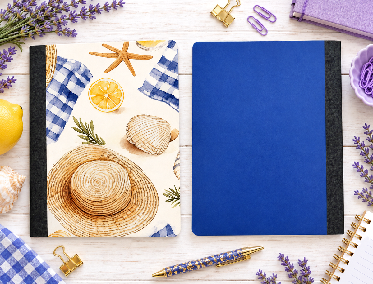 Decorative Vinyl Covered Composition Notebook Beach Picnic
