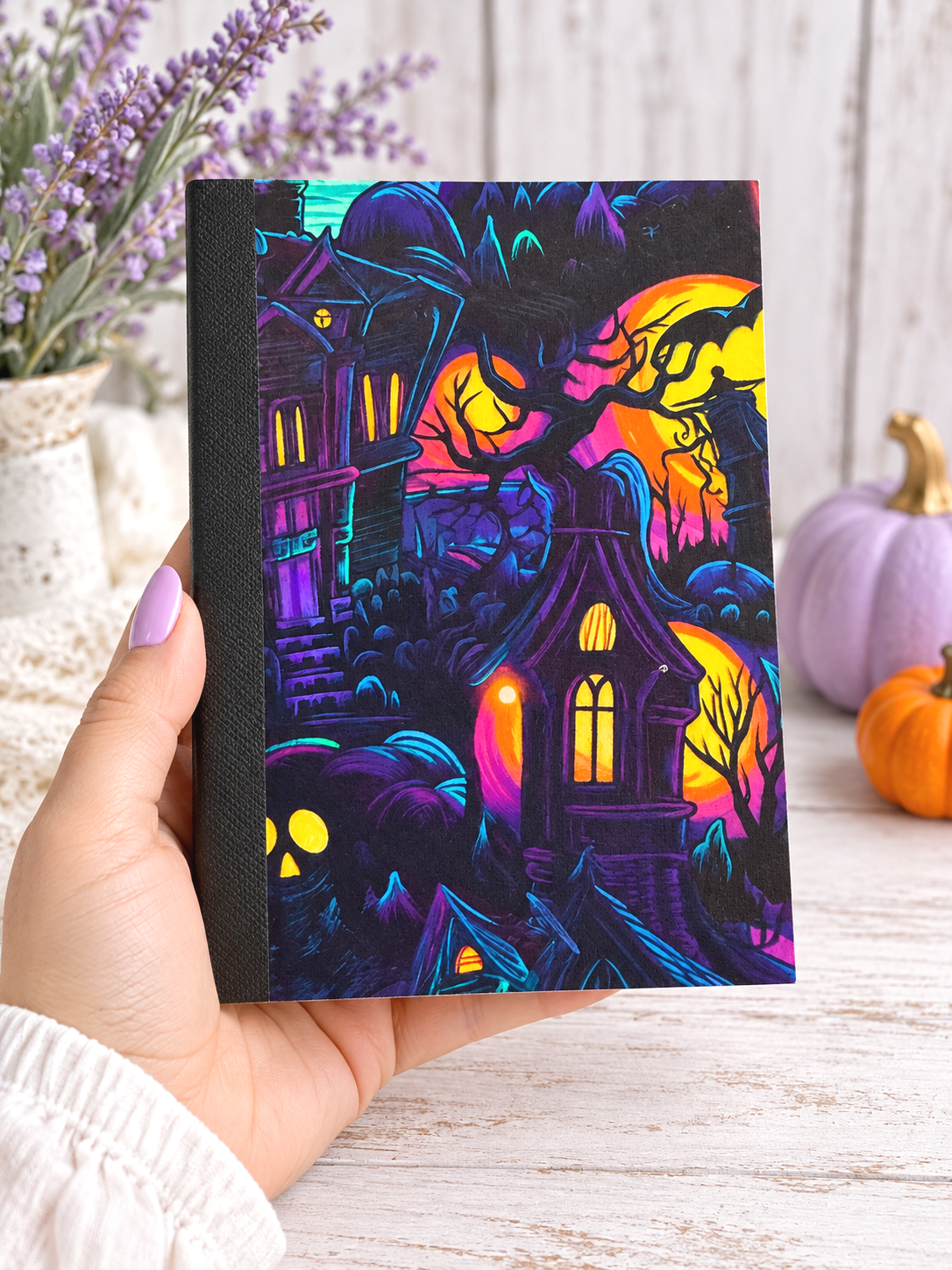 Decorative Vinyl Covered MINIATURE Composition Notebook Halloween
