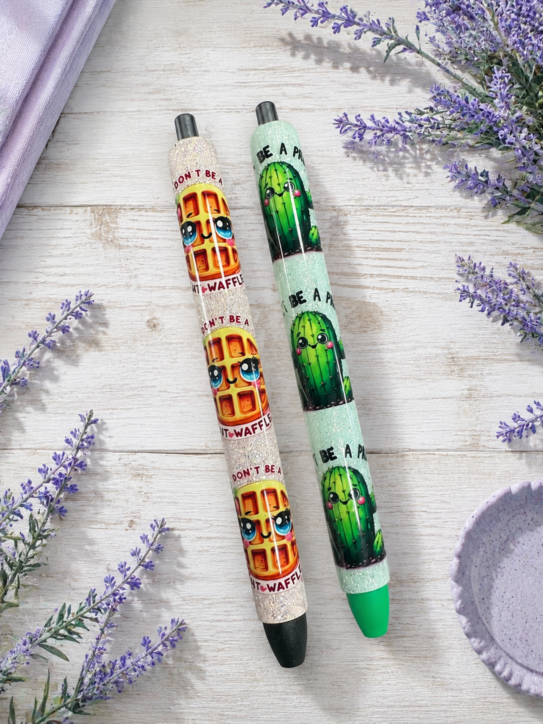 Handmade Don't Ba A Prick glitter pen with free refill