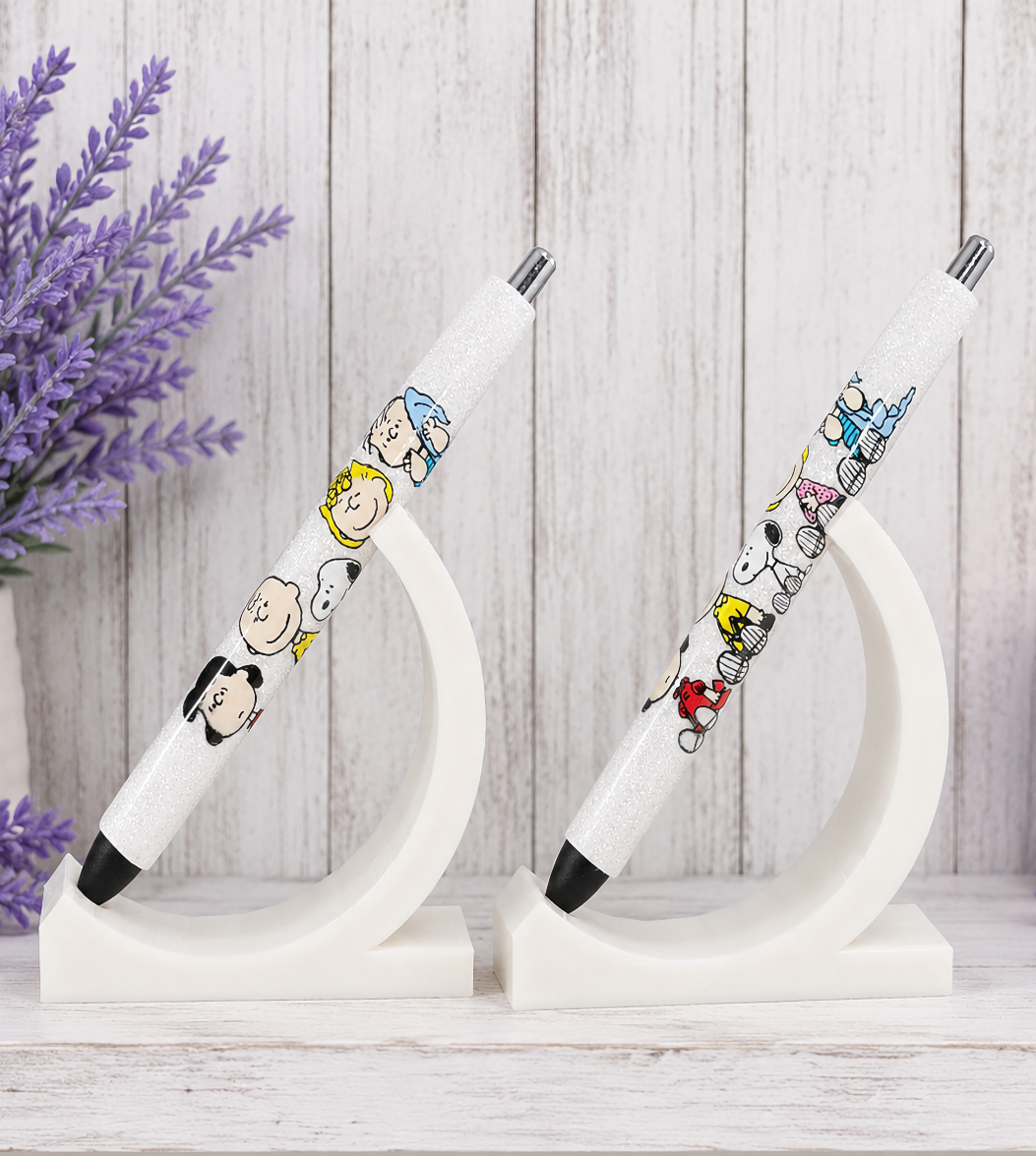 Handmade Peanuts glitter pen with free refill