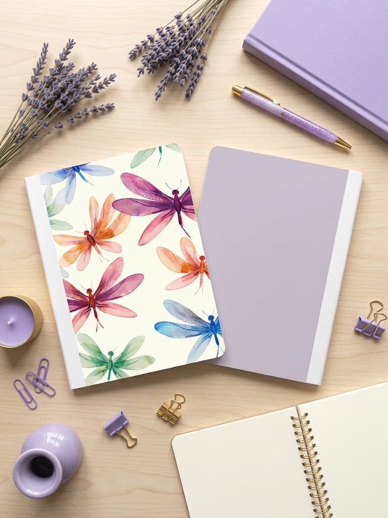 Decorative Vinyl Covered Composition Notebook Dragonflies