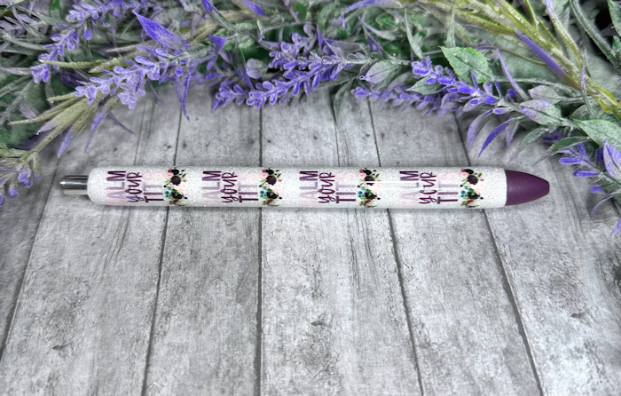 Handmade Calm Your Tits glitter pen with free refill
