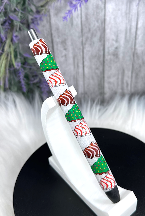 Handmade Little Debbie Cakes glitter pen with free refill 3