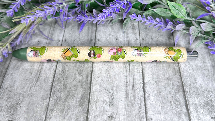 Handmade Cute Frogs  glitter pen with free refill