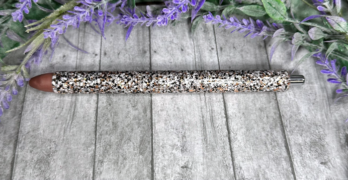 Handmade Black and Brown Party Mix glitter pen with free refill