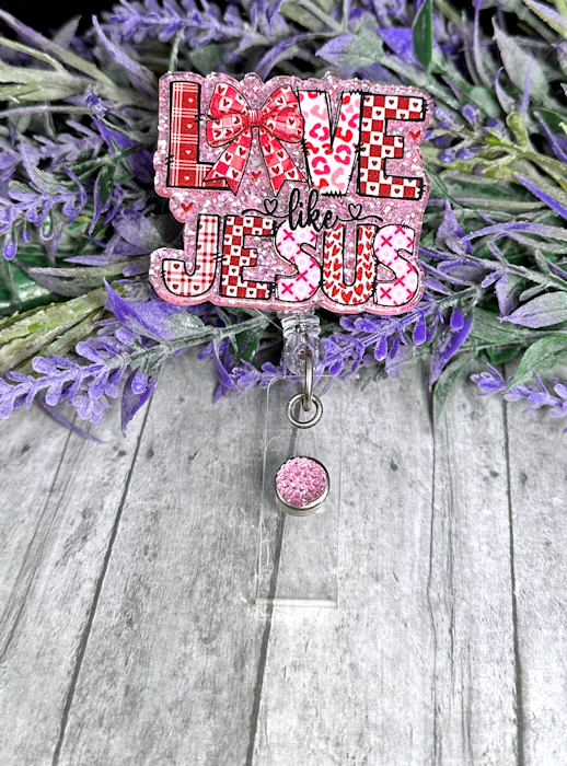 Handmade Love Like Jesus Badge Reel