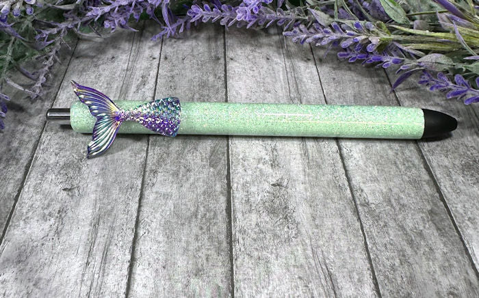 Handmade Mermaid Tail glitter pen with free refill