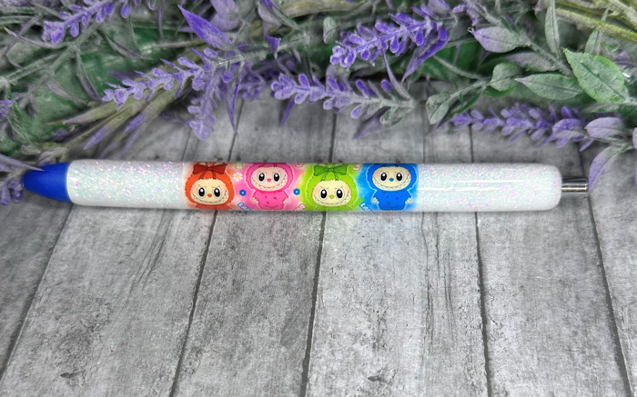 Handmade Labubu glitter pen with free refill