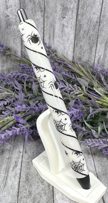Handmade Halloween Spider webs Washi Tape glitter pen with free refill