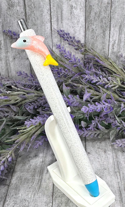 Handmade Dolphin glitter pen with free refill