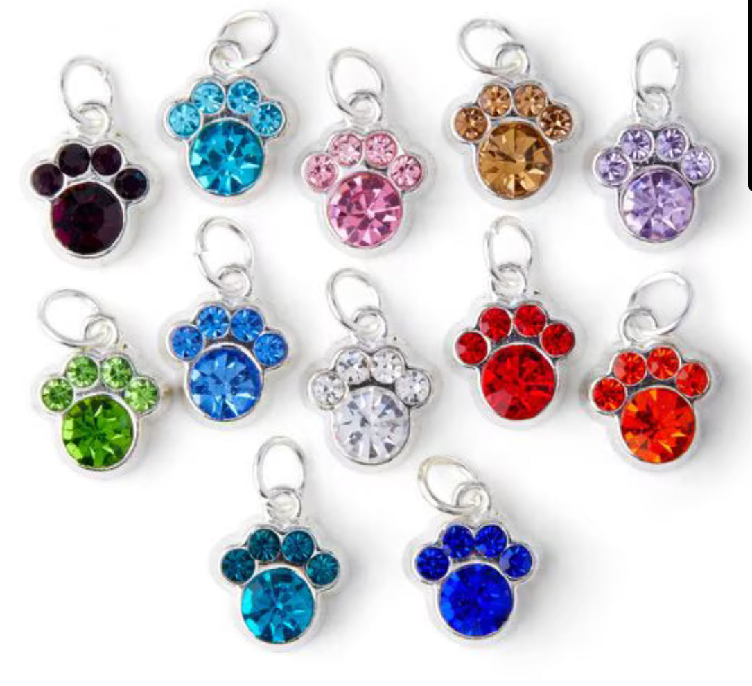 Handmade Medium Gold Dog Paw dangle charm glitter pen with free refill