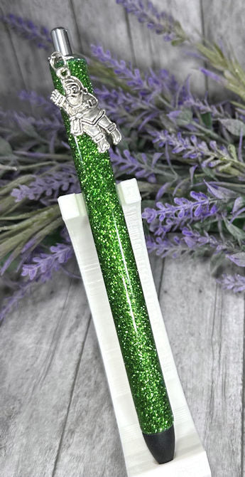 Handmade Christmas Santa dangle charm glitter pen with free refill 2