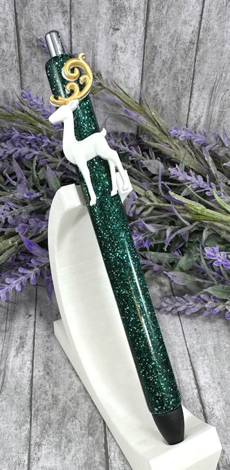 Handmade Fancy Reindeer Christmas glitter pen with free refill