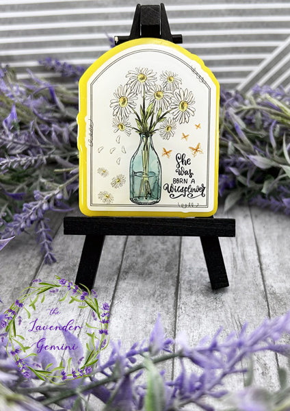 3 inch Born a Wildflower Quote Magnet