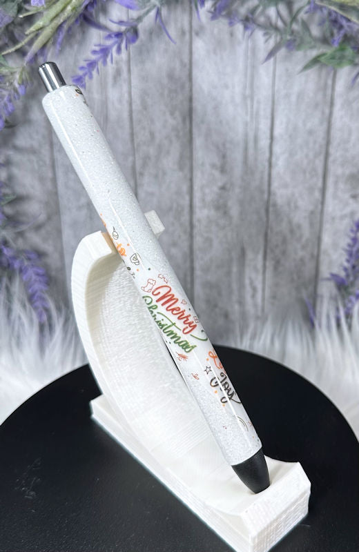 Handmade Merry Christmas glitter pen with free refill 8