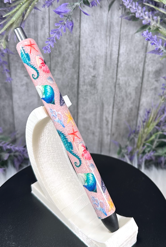 Handmade Sea Life glitter pen with free refill