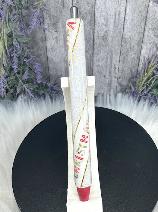 Handmade Christmas glitter pen with free refill