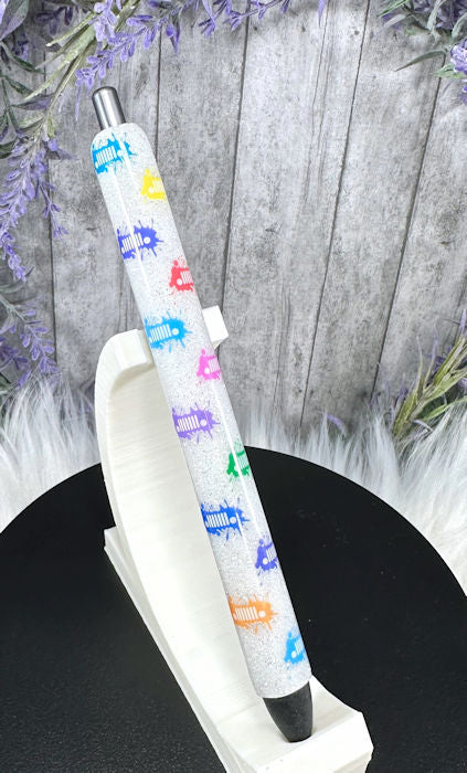 Handmade Jeep grills glitter pen with free refill