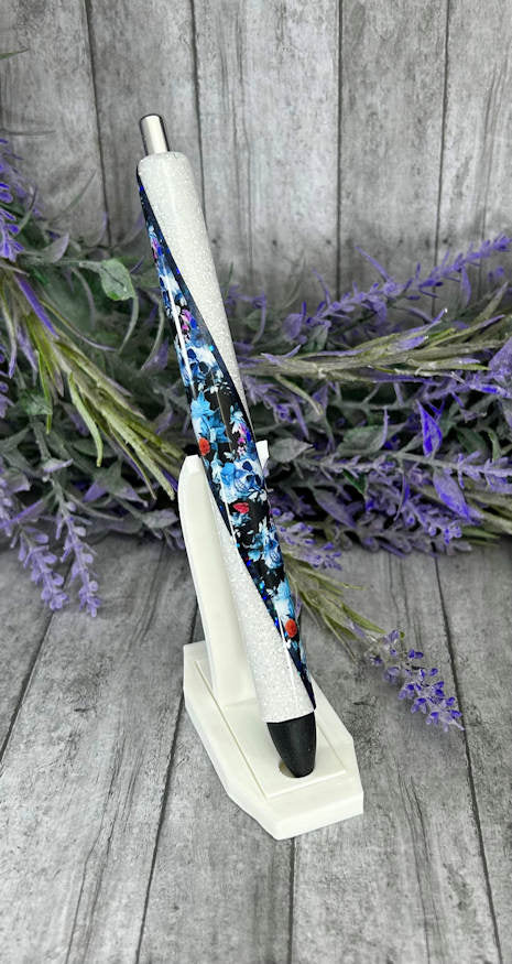 Handmade Blue Sugar Skulls Washi Tape glitter pen with free refills