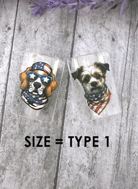 Model 1 Patriotic Dogs charging cable protector set