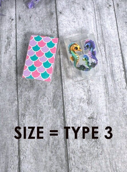 Model 3 Seahorses and Mermaid Print charging cable protector set