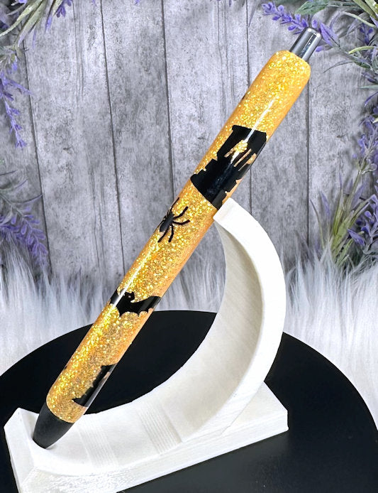 Handmade Halloween glitter pen with free refill 7