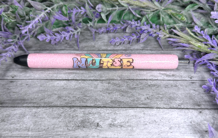 Handmade Pediatric Nurse glitter pen with free refill