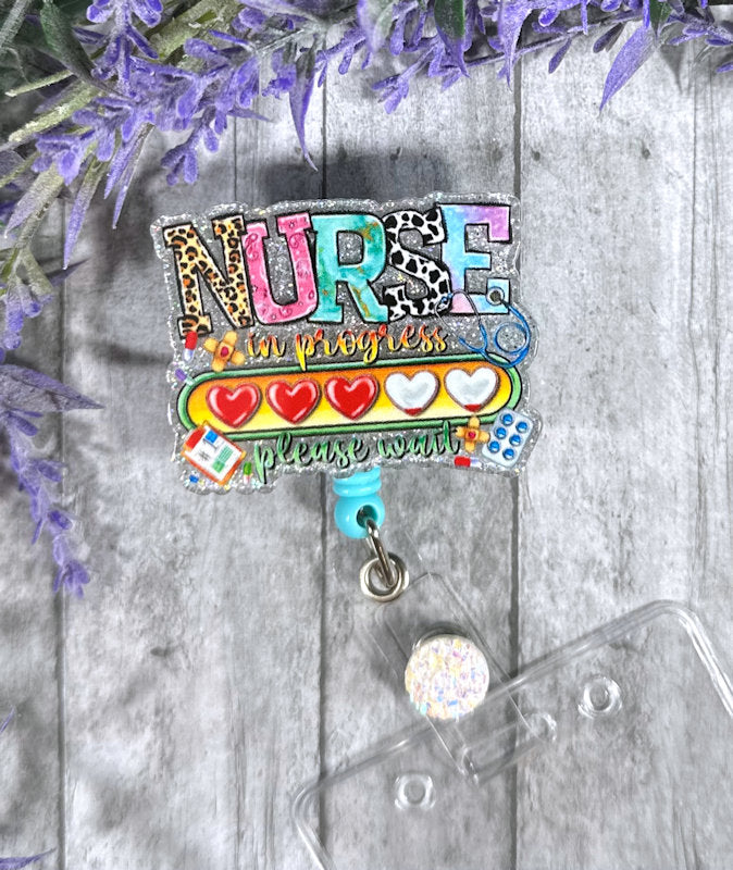 Handmade Nurse in Training Badge Reel