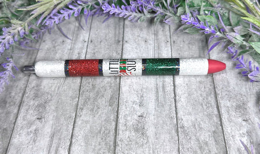 Handmade Horizontal Little Debbie glitter pen with free refill