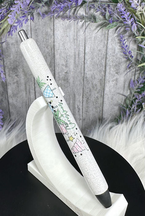 Handmade Christmas Magic glitter pen with free refill