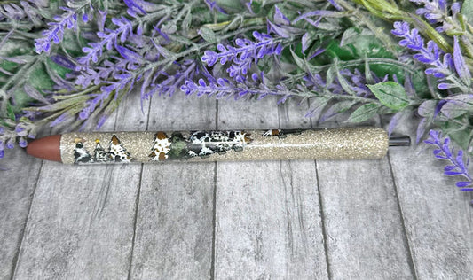 Handmade Country Western Christmas Trees  glitter pen with free refill