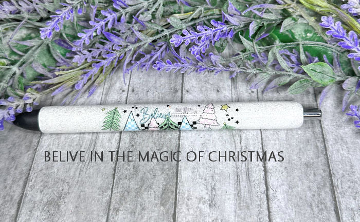 Handmade Christmas Magic glitter pen with free refill