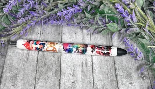 Handmade Hippy glitter pen with free refill