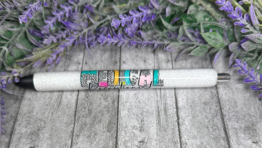 Handmade Medical Receptionist  glitter pen with free refill