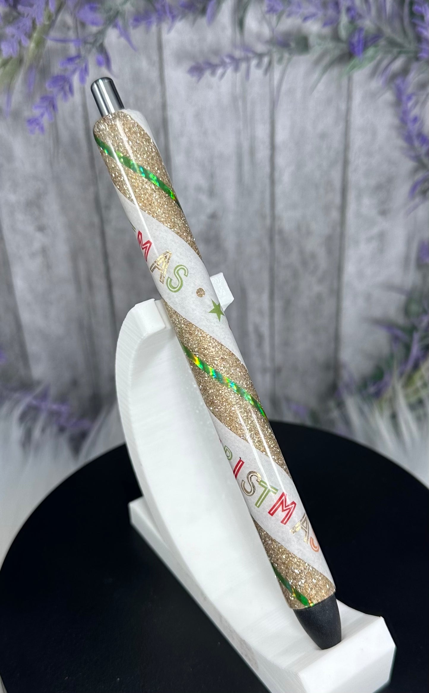 Handmade Merry Christmas glitter pen with free refill 7