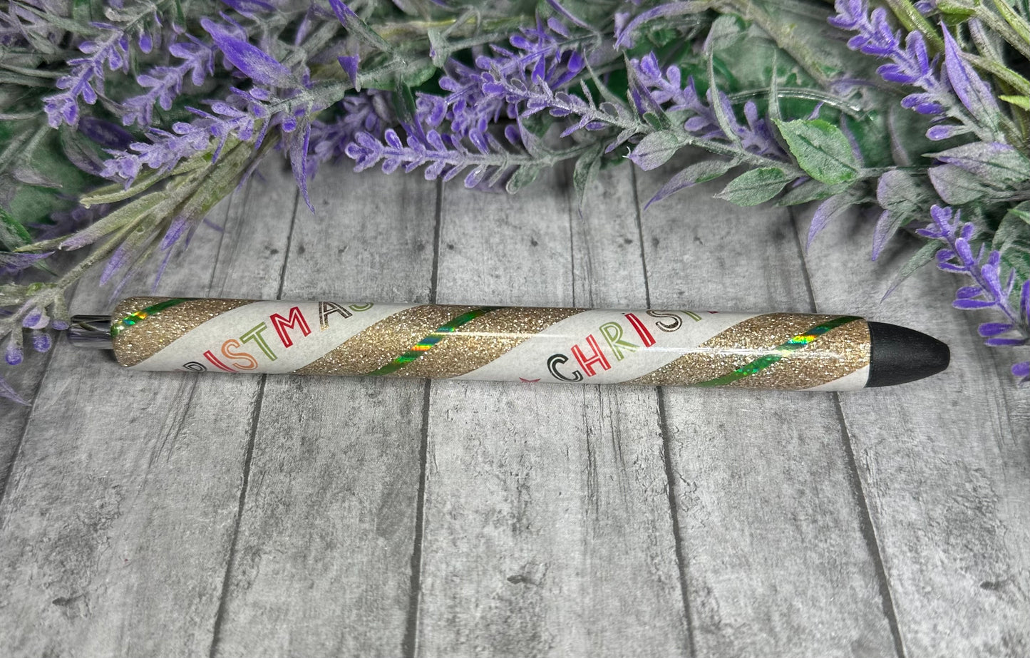 Handmade Merry Christmas glitter pen with free refill 7