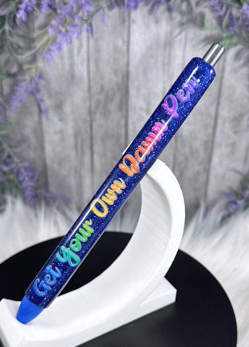 Handmade Snarky Words pen with free refill