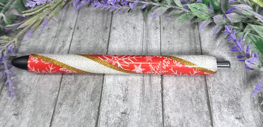 Handmade Christmas winter snowflakes glitter pen with free refill