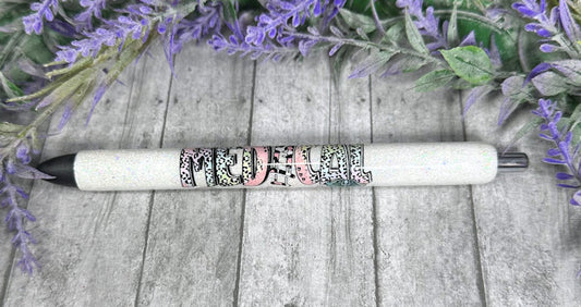 Handmade Medical Assistant glitter pen with free refill