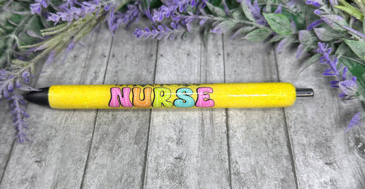 Handmade Nurse glitter pen with free refill