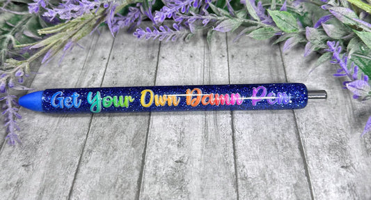 Handmade Snarky Words pen with free refill