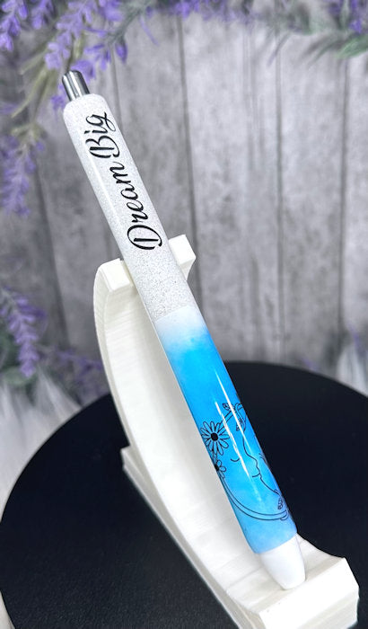 Handmade Dream Big glitter pen with free refill