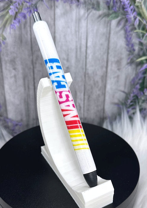 Handmade NASCAR matte glitter pen with free refill