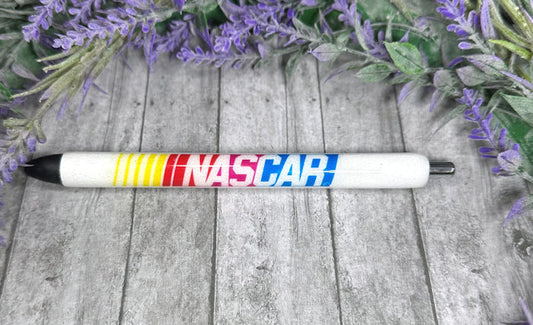 Handmade NASCAR matte glitter pen with free refill