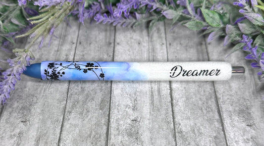 Handmade Dreamer glitter pen with free refill