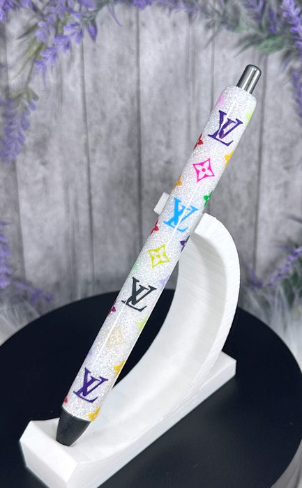 Handmade Louis Vuitton glitter pen with free refill
