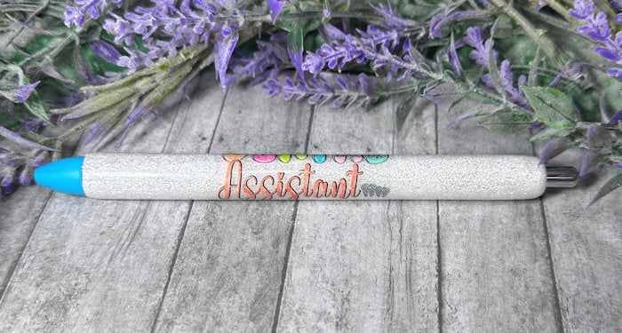 Handmade Dental Assistant glitter pen with free refill