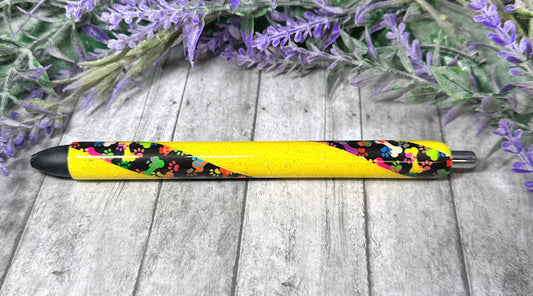 Handmade Paw Prints and Bones glitter pen with free refill 2